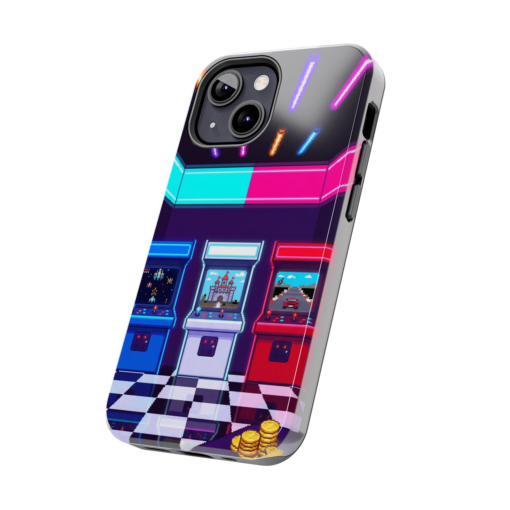 Retro Pixel Arcade Nights — Tough Phone Case