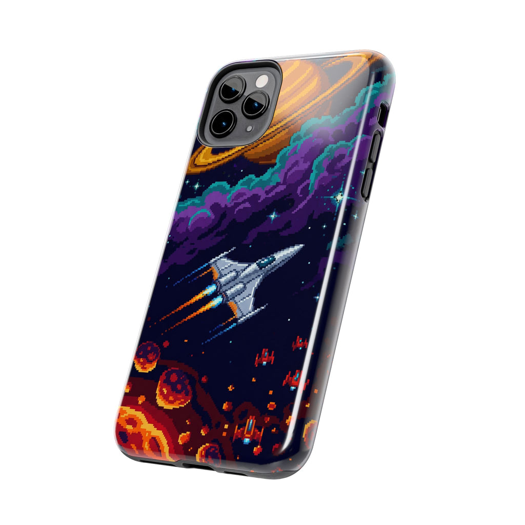 Retro Pixel Galactic Hero — Tough Phone Case