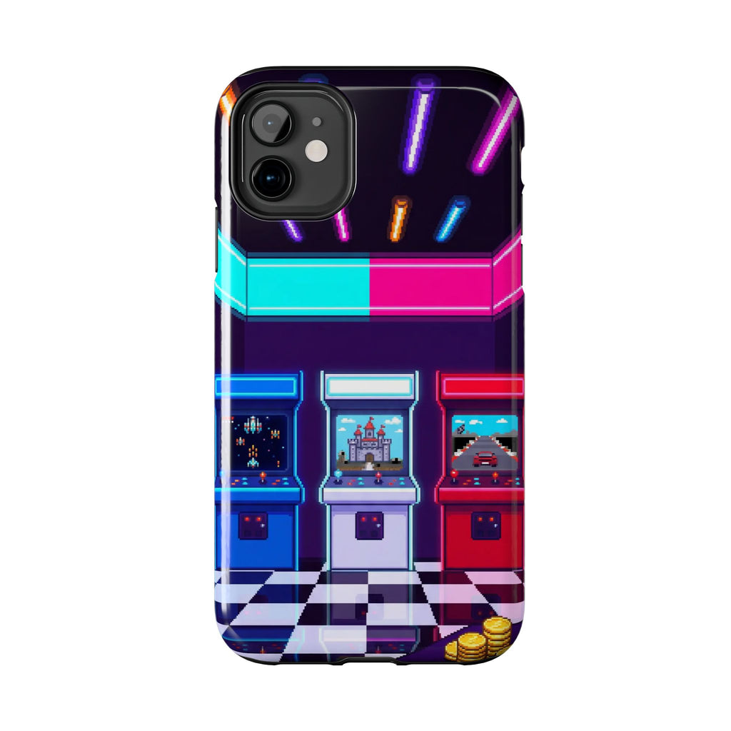 Retro Pixel Arcade Nights — Tough Phone Case