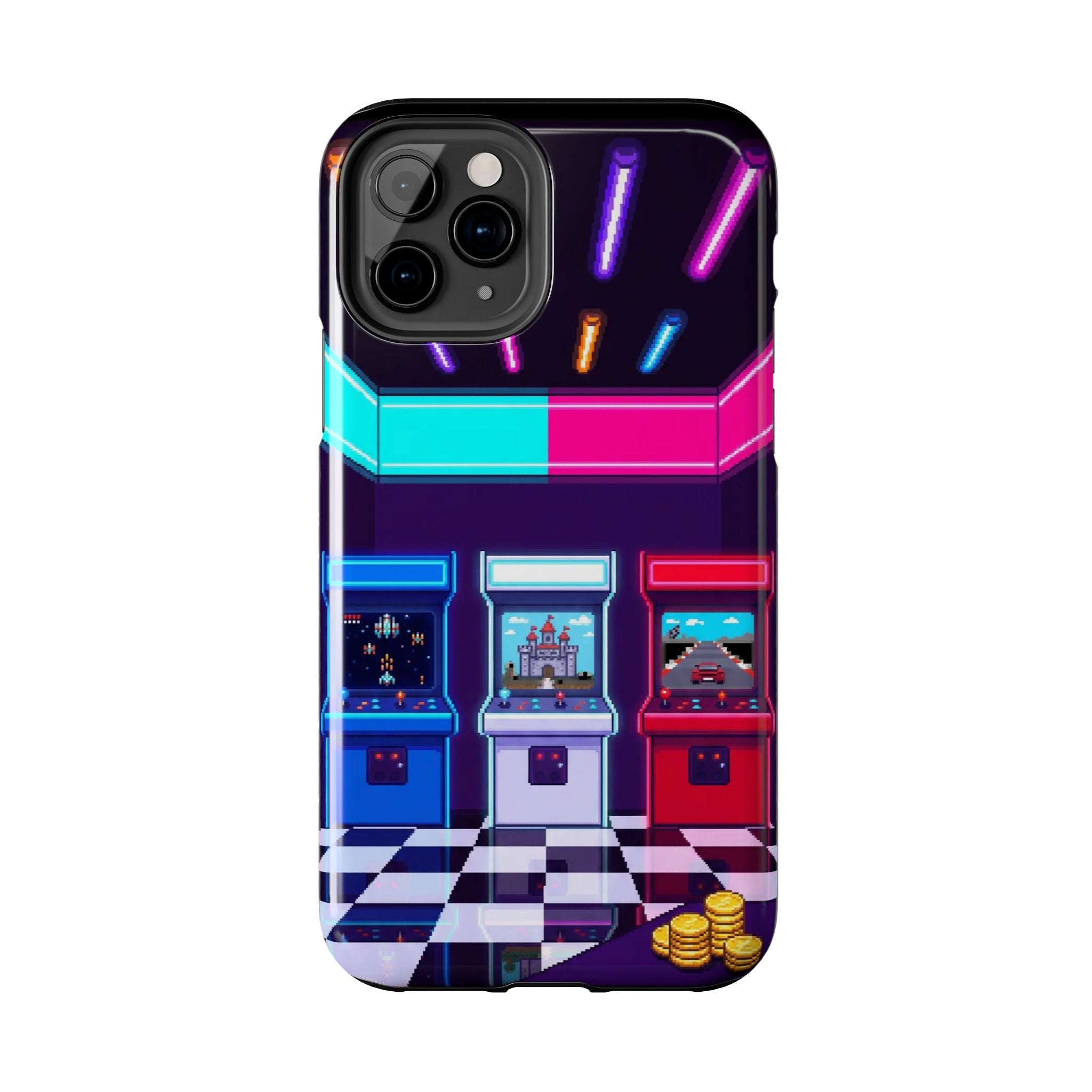 Retro Pixel Arcade Nights — Tough Phone Case