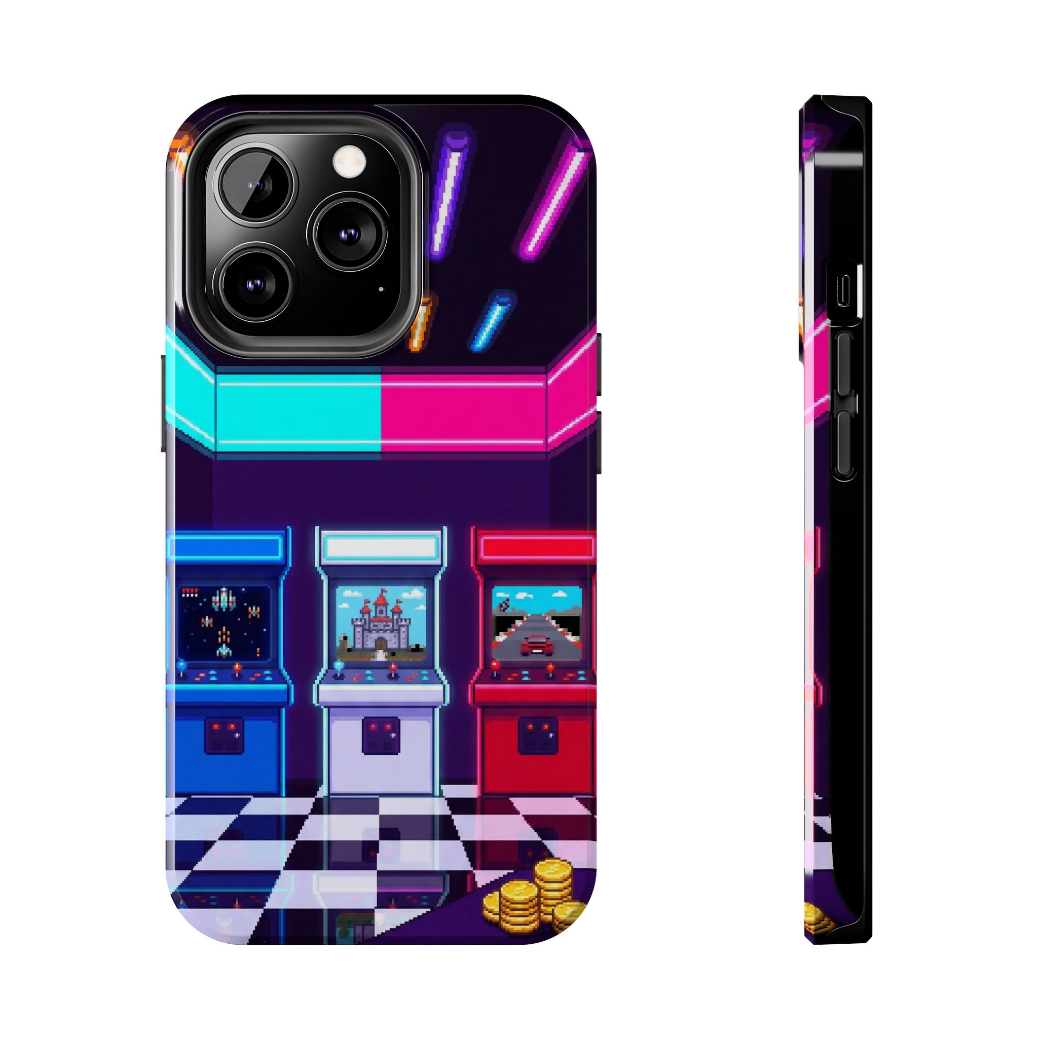Retro Pixel Arcade Nights — Tough Phone Case