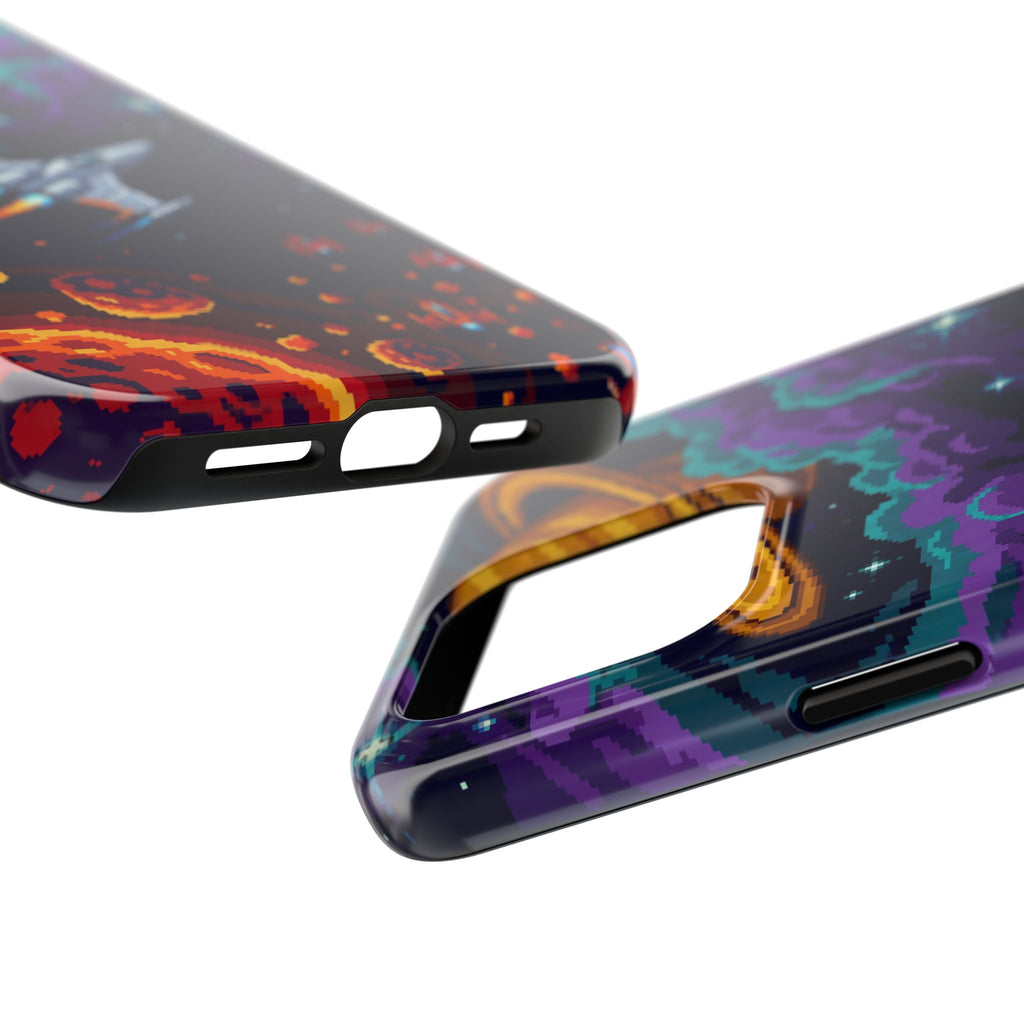 Retro Pixel Galactic Hero — Tough Phone Case