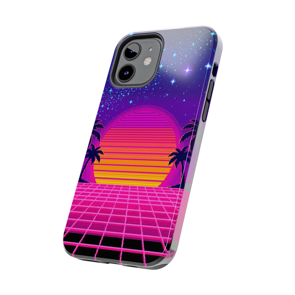 Retro Pixel 8-Bit Sunset — Tough Phone Case