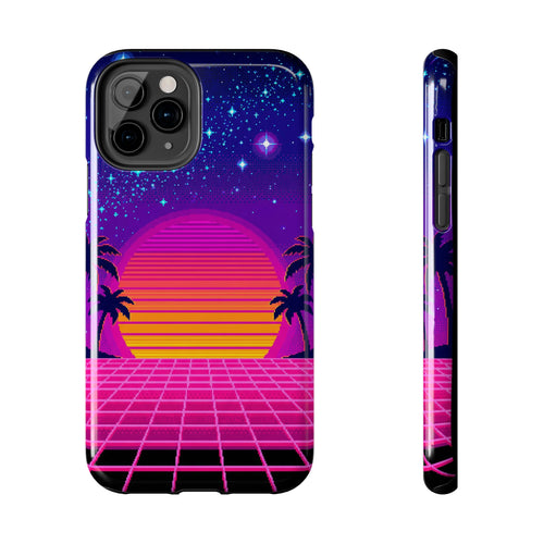 Retro Pixel 8-Bit Sunset — Tough Phone Case