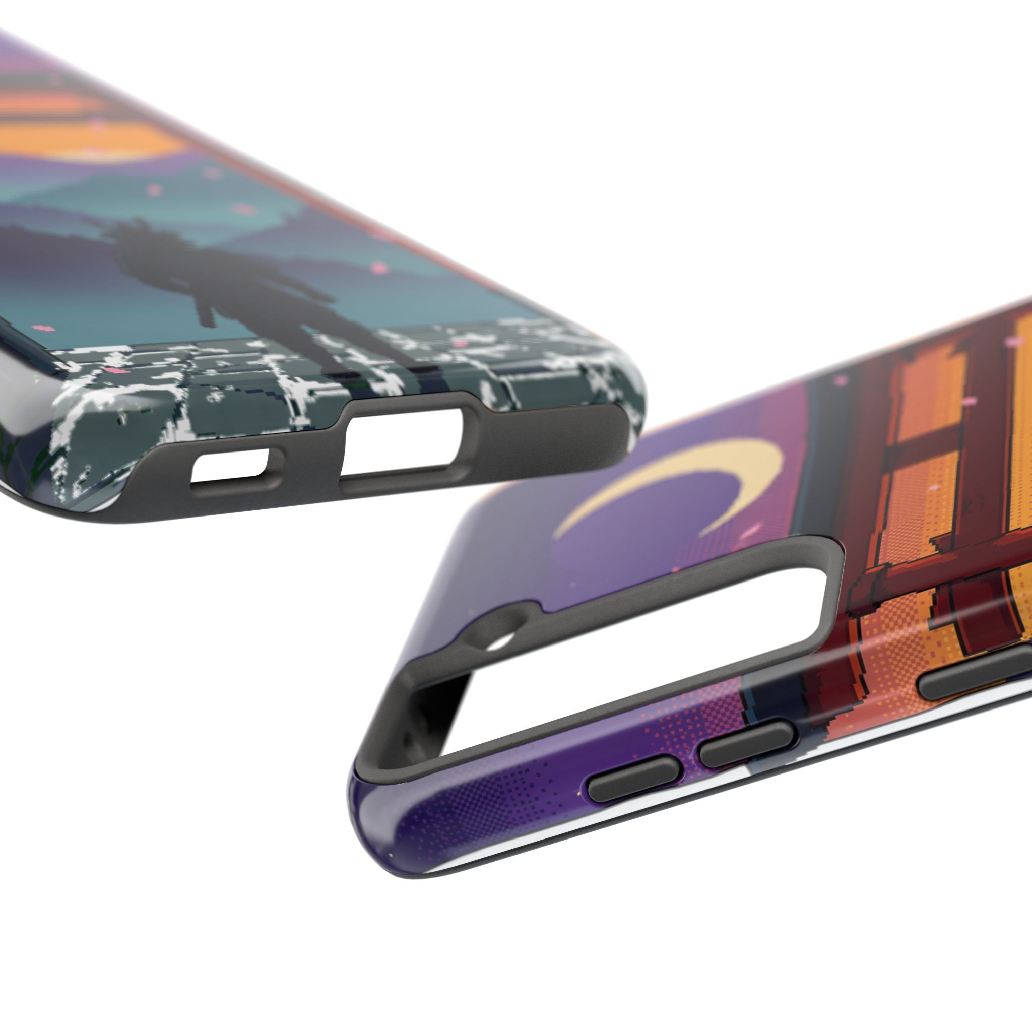 Retro Pixel Lone Samurai — Tough Phone Case