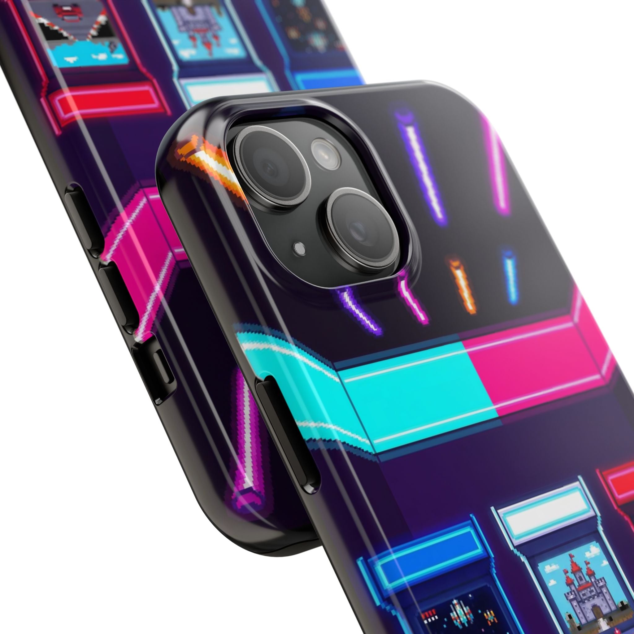 Retro Pixel Arcade Nights — Tough Phone Case