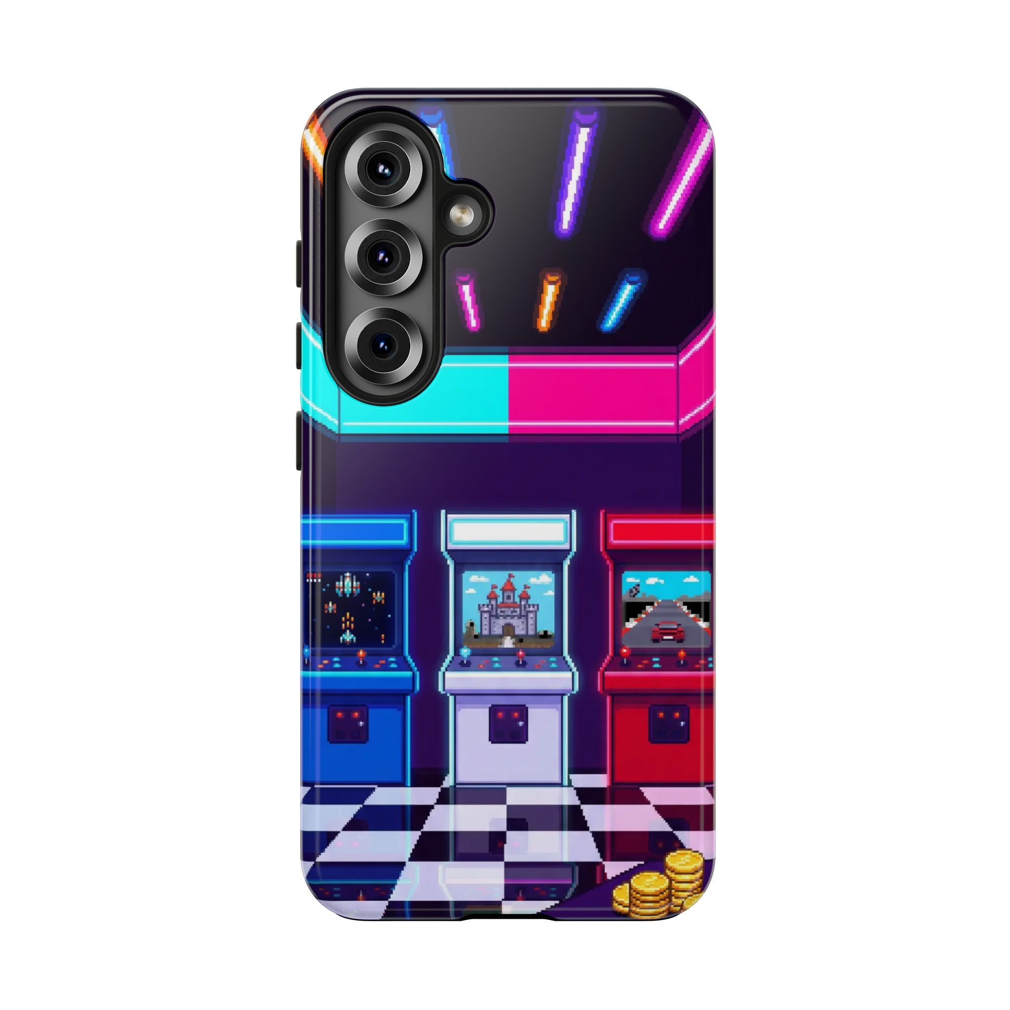 Retro Pixel Arcade Nights — Tough Phone Case