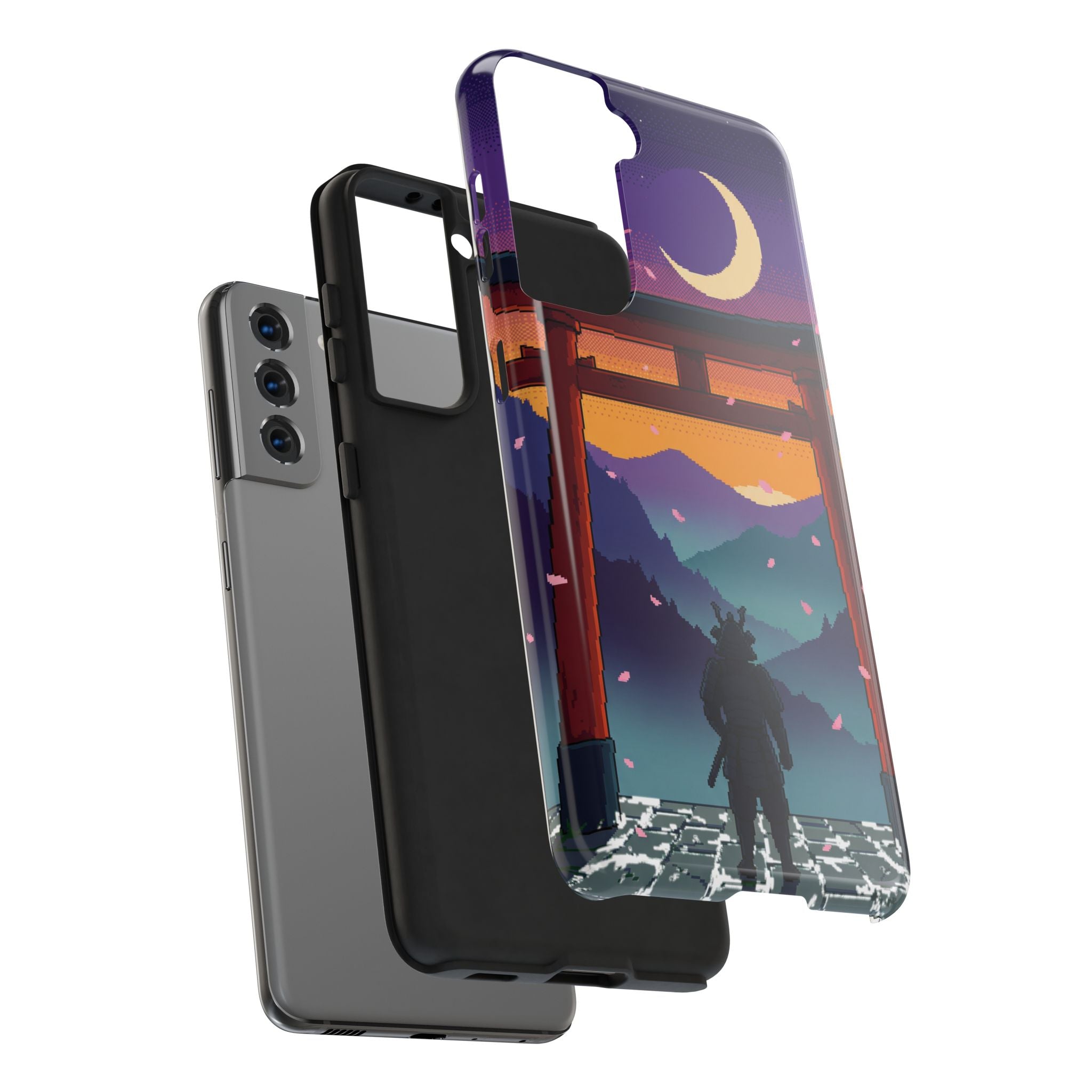 Retro Pixel Lone Samurai — Tough Phone Case