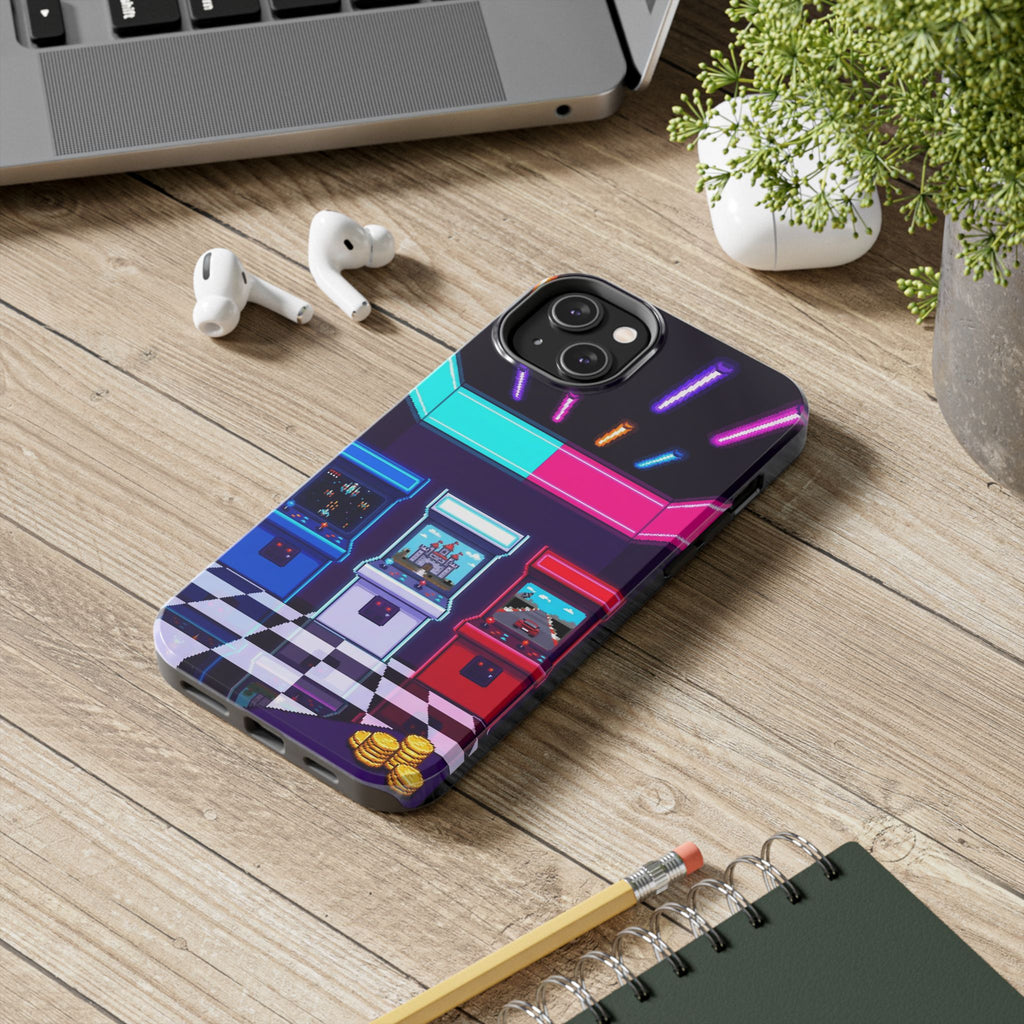 Retro Pixel Arcade Nights — Tough Phone Case