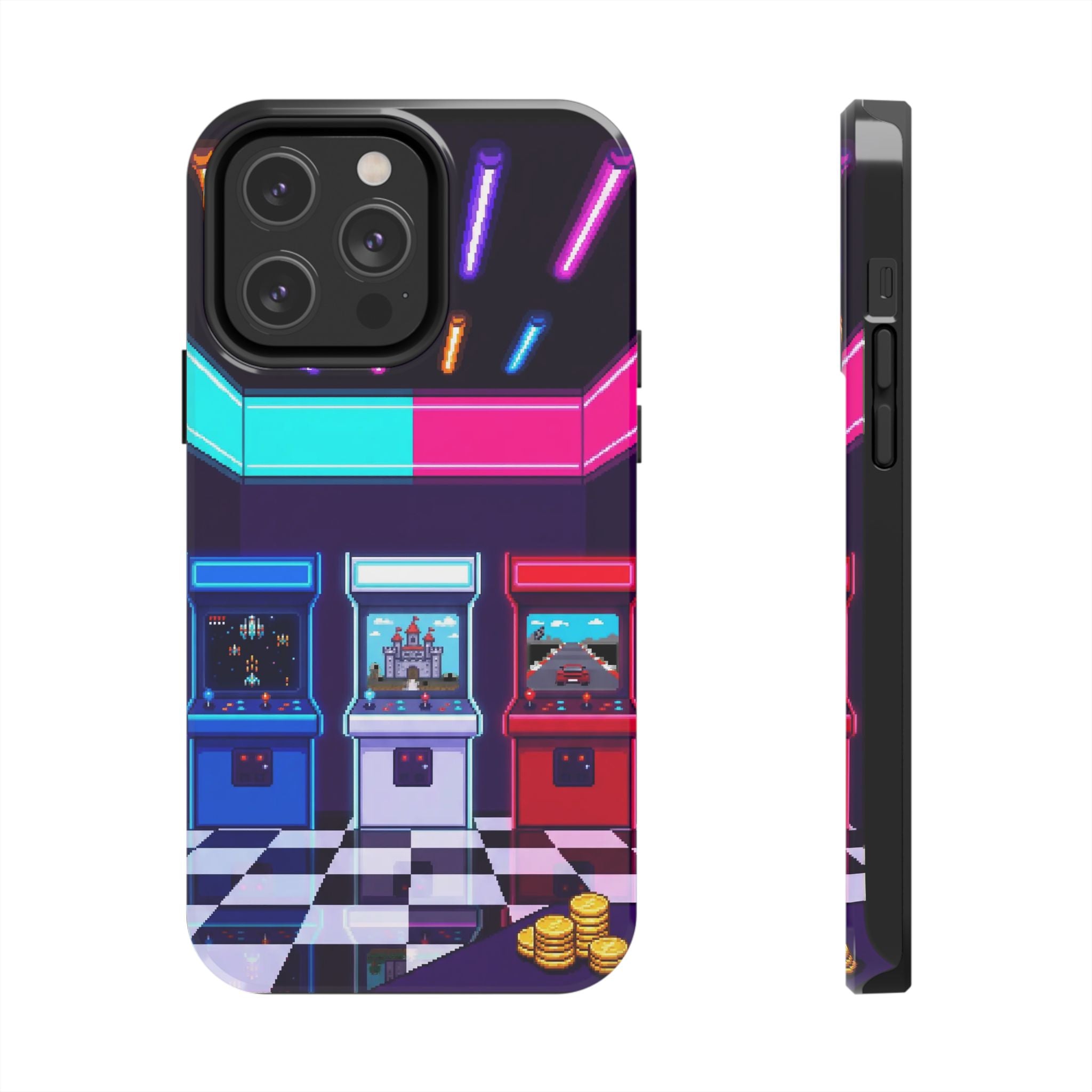 Retro Pixel Arcade Nights — Tough Phone Case