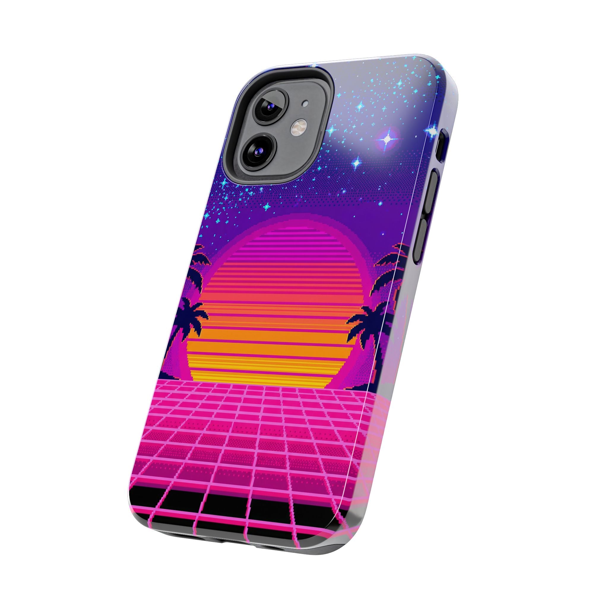 Retro Pixel 8-Bit Sunset — Tough Phone Case